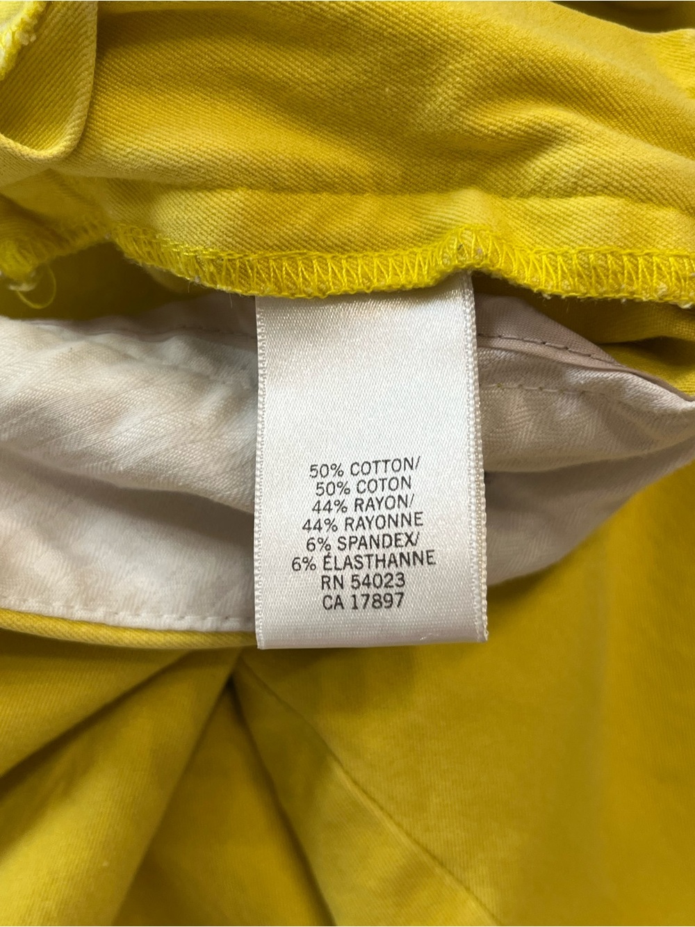 Banana Republic Martin Fit Cropped Pants Yellow Size 12 - Picture 7 of 10
